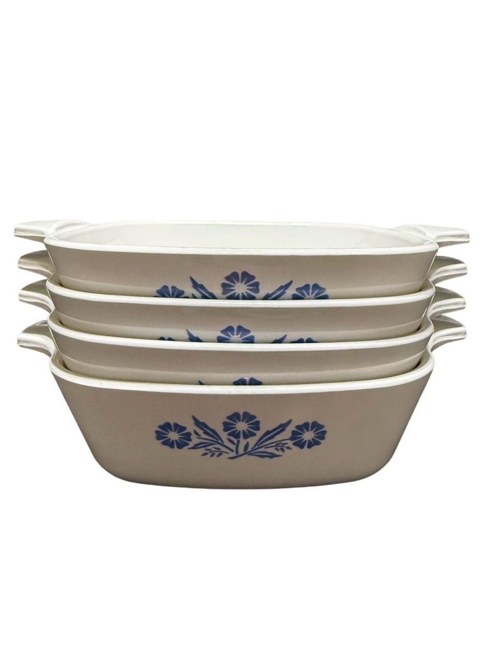 Set of 4 CorningWare Cornflower Blue Petite Pan P-41 Corning Ware USA Vintage